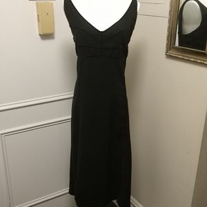 Black dress with velvet detailing